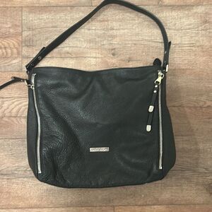 Black Leather Shoulder Bag